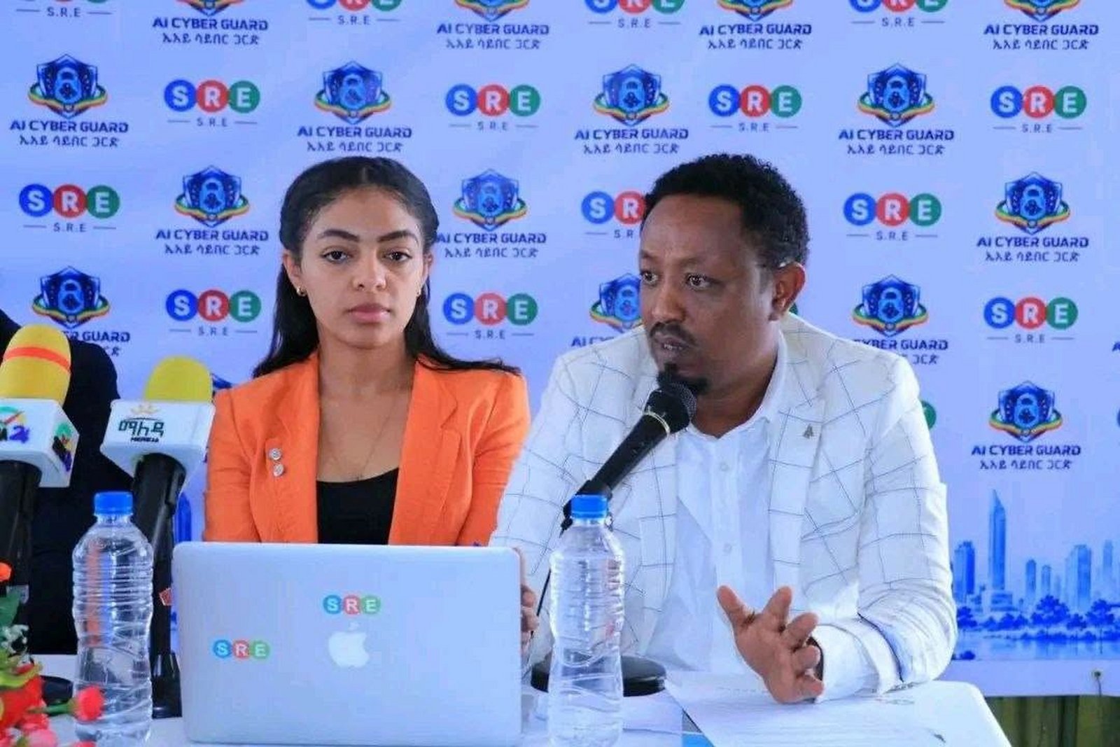 Panelists answering questions at the AI Cyber Guard launch